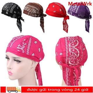 METALWRK Mũ Cướp Biển Nam Nữ Cotton Nhanh Khô Co Giãn Khăn Trùm Đầu Bandana