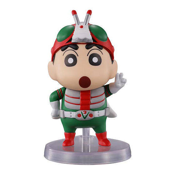 [BTF] Hàng có sẵn BANDAI Crayon Shin-Chan x Kamen Rider Đồ chơi viên nang phong cách đứng đồng thương hiệu Shin-Chan 2ME8