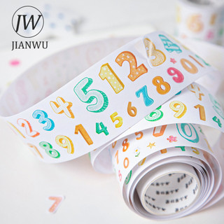 JIANWU Số Đa Dạng Series Hình Nhiều Màu Sắc Phong Cảnh Chất Liệu Cắt Dán Thêu Sò PET Băng Sáng Tạo DIY Tạp Chí Văn Phòng Phẩm