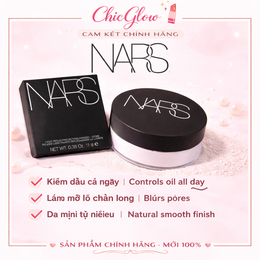[Chính Hãng] NARS Loose Powder 11g – Phấn Phủ Mịn, Kiềm Dầu, Tự Nhiên | Fullsize