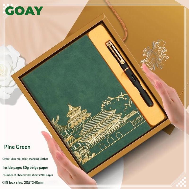 GOAY Bộ Hộp Quà Tặng Sổ Tay National Tide A5 Giá Trị Cao 2026 Gửi Học Sinh Quà Lưu Niệm Phong Cách Quốc Gia Da Mềm VN