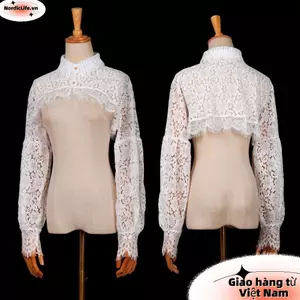 Khăn choàng cổ áo giả ren voan NORDICLIFE - Anti-sun Hoa Dễ Thương Cho Bé Gái