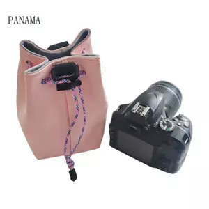 NAMA Da PU Máy Ảnh Xô Túi Mềm Túi Máy Ảnh DSLR Chèn Túi Xách Dây Rút Dễ Dàng Mang Ống Kính Ốp Lưng Ngoài Trời Tra