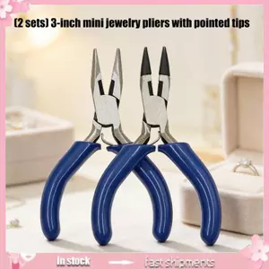 YOI 2 Cái Kìm đầu mịn bằng thép Carbon 3 inch thu nhỏ hoàn hảo để làm thủ công chi tiết và xử lý thành phần nhỏ