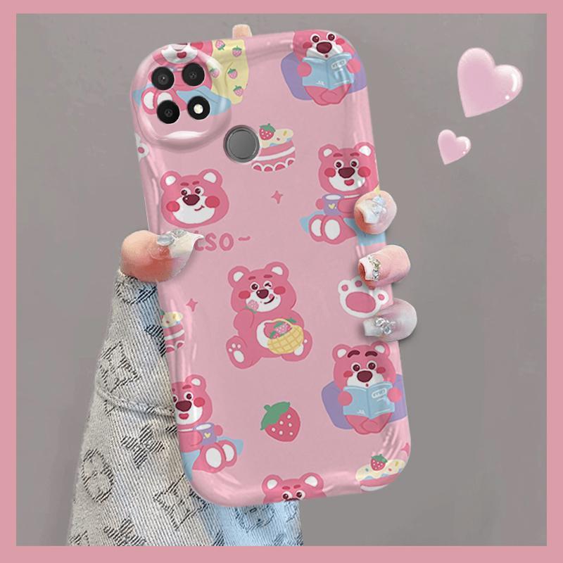 Ốp Silicon Hoạt Hình Cho OPPO A15 A15S A35 3D Bé Gái TPU Mềm Lotso Ốp Điện Thoại Chống Sốc