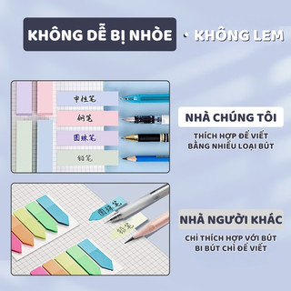 Giấy Note 100 Tờ Nhiều Màu Tự Dính – Giấy Ghi Chú, Sticky Note Dán Sổ, Tài Liệu, Văn Phòng