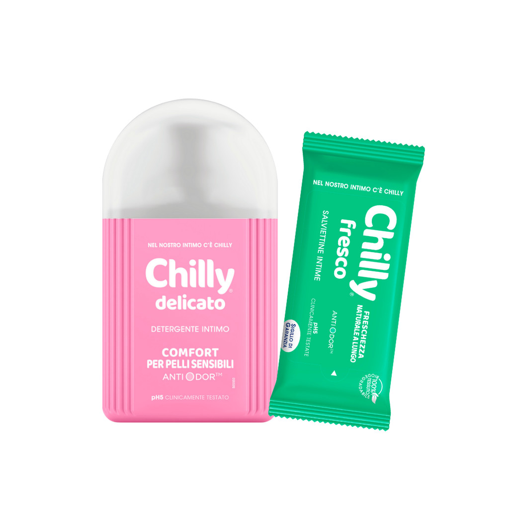 [SẠCH DỊU TIỆN LỢI] Combo dung dịch vệ sinh Chilly Delicato 200ml+Khăn Freso chạm nhẹ dịu êm, sạch nhanh tiện lợi