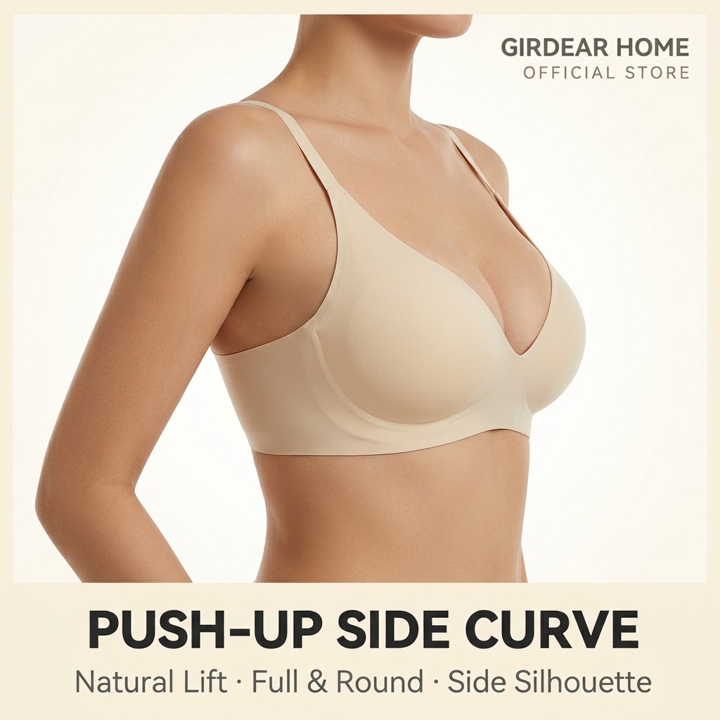 Girdear Home Áo Ngực Cho Ngực Xa Đẩy Lên Ngực Nhỏ Trông To Hơn Giảm Mỡ Nách Chống Chảy Xệ Không Đường May Màu Da Vô Hình Lưng Trần Mùa Hè,7631FG05