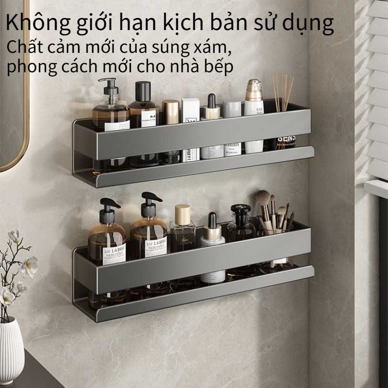 Kệ Gia Vị Nhà Bếp Đa Năng – Thép Carbon Chống Gỉ, Lắp Dán Tường Chắc Chắn, Chịu Lực Tốt, Giữ Bếp Gọn Gàng