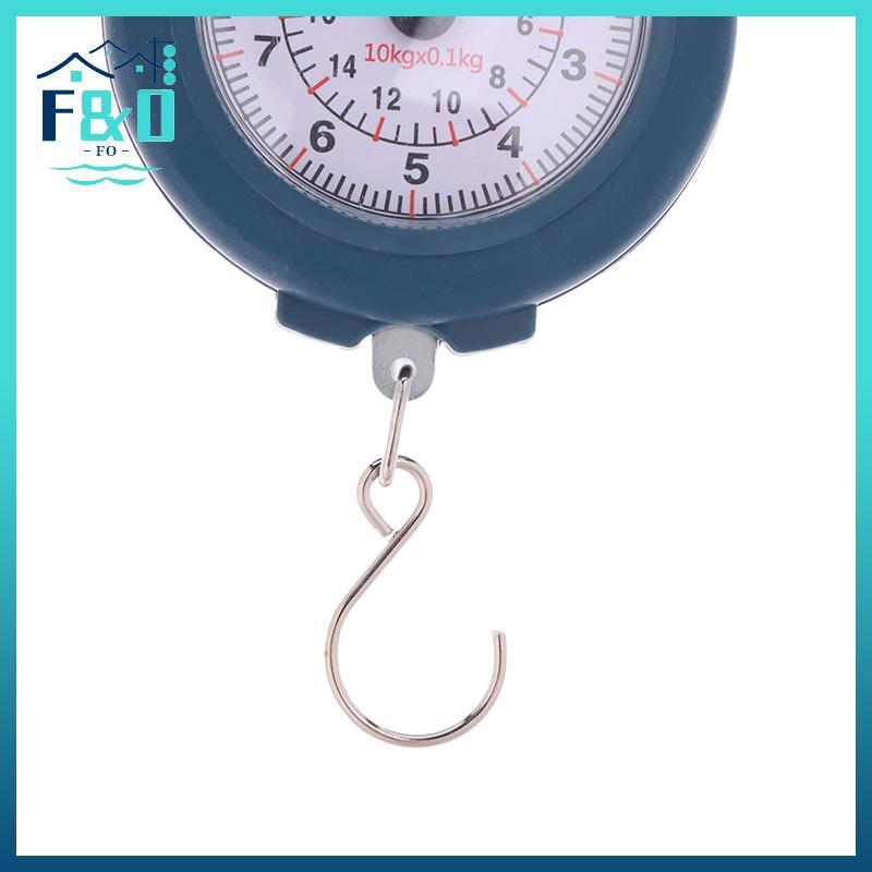 Cân treo lò xo mini con trỏ 10kg, di động, dùng cho câu cá/hành lý/thực phẩm