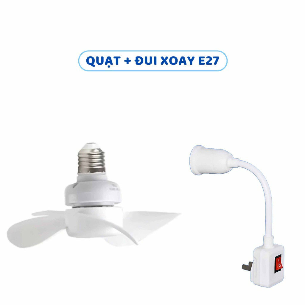 Quạt mini treo tường có đui gắn đèn E27, quạt mini gia dụng, hoạt động êm ái với lưu lượng gió mạnh, an toàn và bền bỉ.