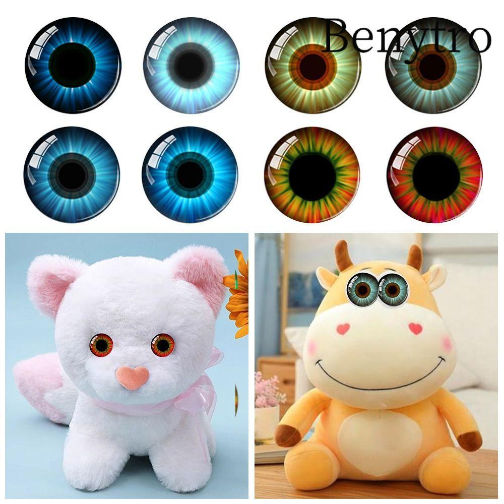 BENYTRO 20 Cái / 10 Đôi Mắt Thủ Công Mắt, Mắt Pha Lê Nhựa Con Rối Pha Lê, 6 Mm-20 Mm Đồ Chơi Nhồi Bông Phần Phụ Kiện Búp Bê DIY