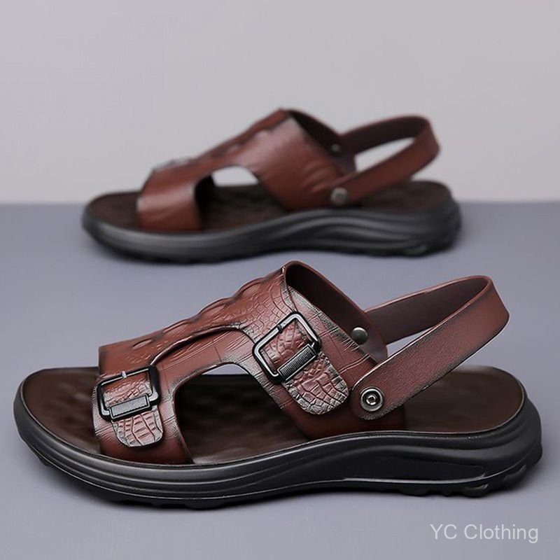 Dép nam màu trơn PVC phong cách Hàn Quốc Giày thông thường chống trượt
