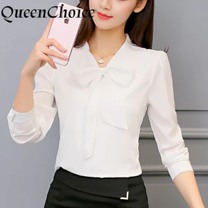 Áo Sơ Mi Nữ Xuân Hè Nữ Tay Dài Màu Trắng Chắc Chắn Áo Sơ Mi