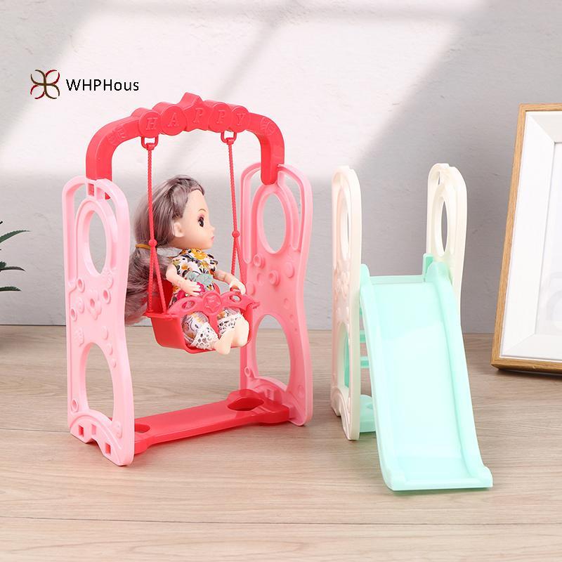 < WHPHous-t > 1 Bộ Nhà Búp Bê Trang Trí Cảnh Nhà Trượt Phù Hợp Với Mô Hình Trang Trí Công Viên Giải Trí Đẹp