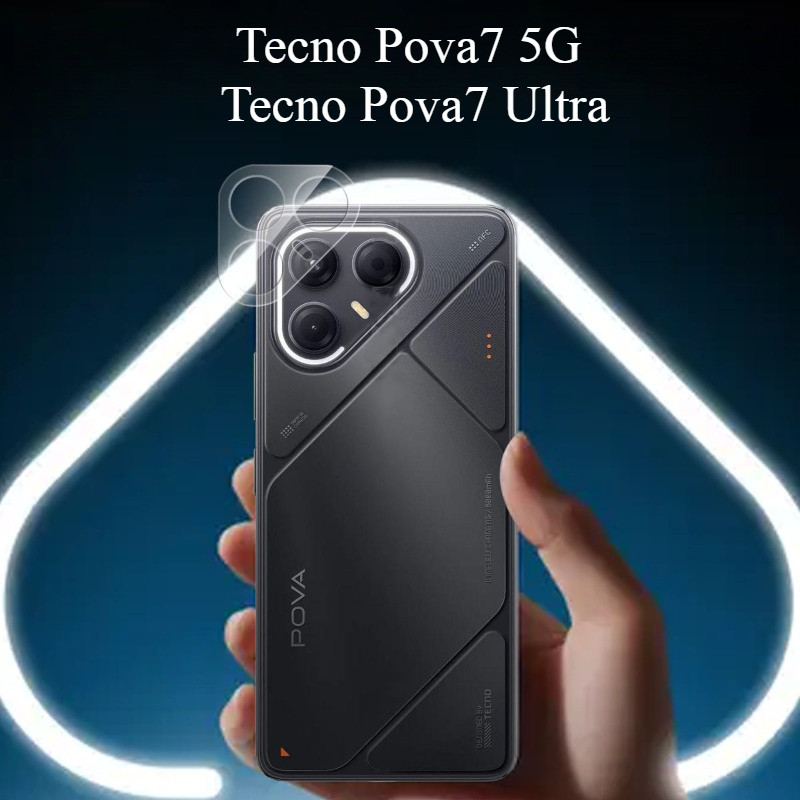 Dành cho bảo vệ ống kính máy ảnh Tecno Pova 7 Ultra 5G 3D cho TECNO Pova7 4G pova7ultra Vỏ bảo vệ mặt sau bằng kính cường lực trong suốt