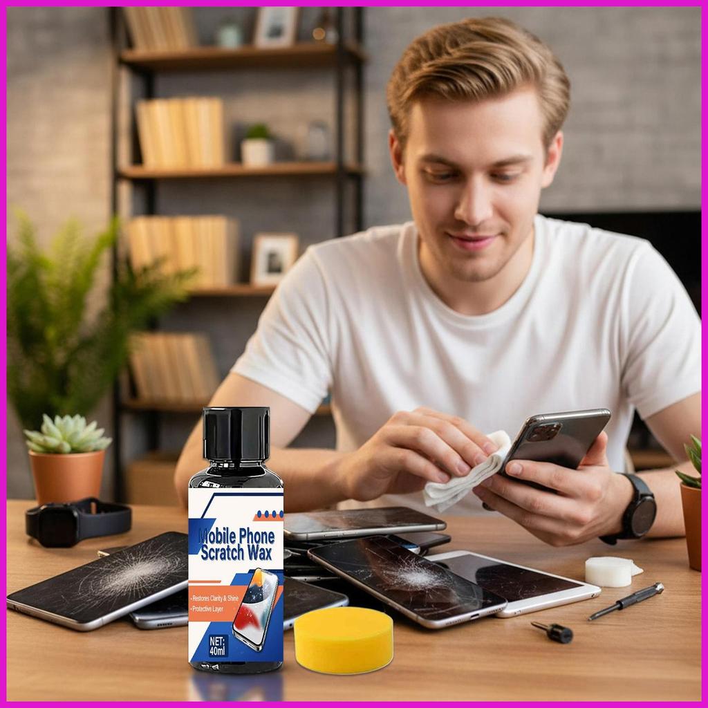 Kem tẩy vết xước màn hình điện thoại Nhẹ nhàng Sửa chữa nhanh Đánh bóng 40ml / 100ml với Bộ kem sửa chữa vết xước màn hình xốp cho lyuvn