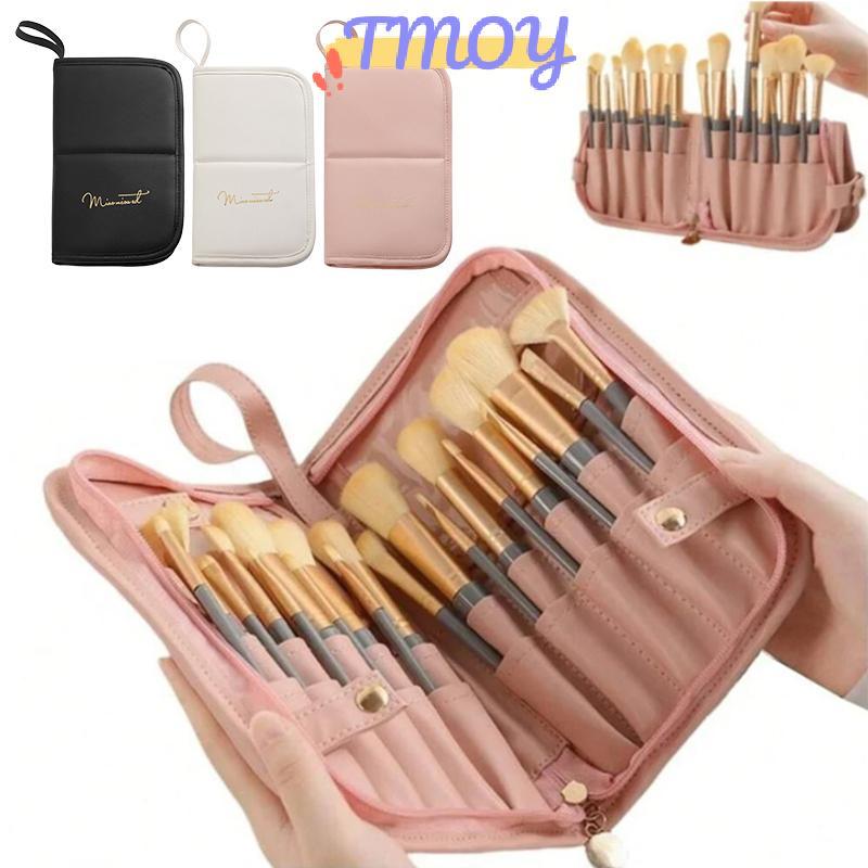 Hộp đựng cọ trang điểm TMOY Hộp đựng cọ trang điểm Túi đựng mỹ phẩm chống thấm nước Du lịch Stand-up Cốc trang điểm có thể gập lại có khóa kéo Túi đựng cọ trang điểm TMOY