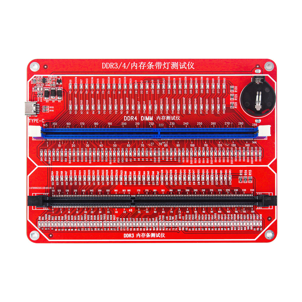 Máy kiểm tra RAM DDR3 / DDR4 có đèn LED | Công cụ chẩn đoán bộ nhớ máy tính để bàn cho PCB, Điện trở & Sửa chữa mở / ngắn mạch