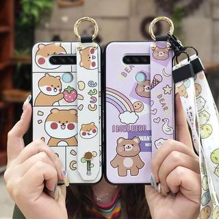 Dây Buộc Giá Đỡ Điện Thoại Ốp lưng LG Q51 Dây Đeo Tay Dễ Thương Chống Bụi Bẩn Dây Đeo Cổ Tay Ốp Lưng Silicon Thiết Kế Thời Trang Chống Bụi Chống Sốc Chống Thấm Nước Chân Đế Bảo Vệ Bền Đẹp
