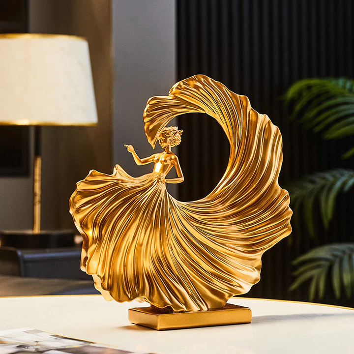 đồ decor trang trí phòng khách hiện đại đồ trang trí bàn làm việc văn phòng decor phòng ngủ đồ trang trí để bàn sang trọng tượng nghệ thuật vàng resin cao cấp
