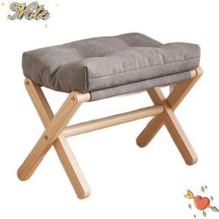 NOTE1 Velvet Foottool, Vải nhung mềm có thể giặt được Tựa chân mềm, Vỏ có thể tháo rời đa chức năng Sofa gỗ nguyên khối Ottoman Hộ gia đình
