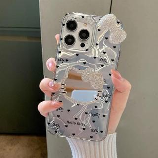 Ốp Gương Hello Kitty Cho Samsung Galaxy A17 A07 A32 A52 A52S A05 A05S A23 M14 A51 A12 A50 A30S A50S A31 A04S A02S A03S Cô Gái Vỏ Điện Thoại