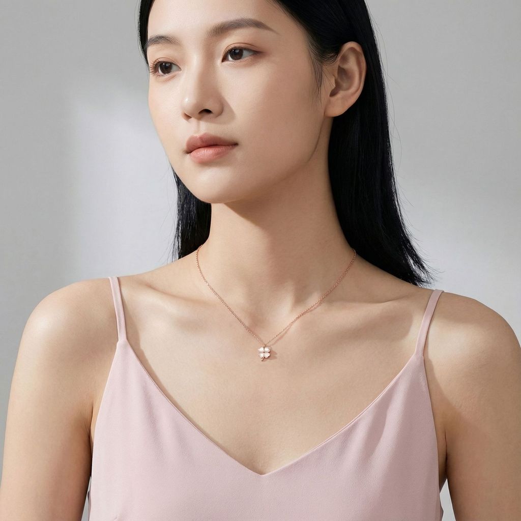 Mặt dây chuyền Niche cỏ ba lá đa năng thanh lịch
