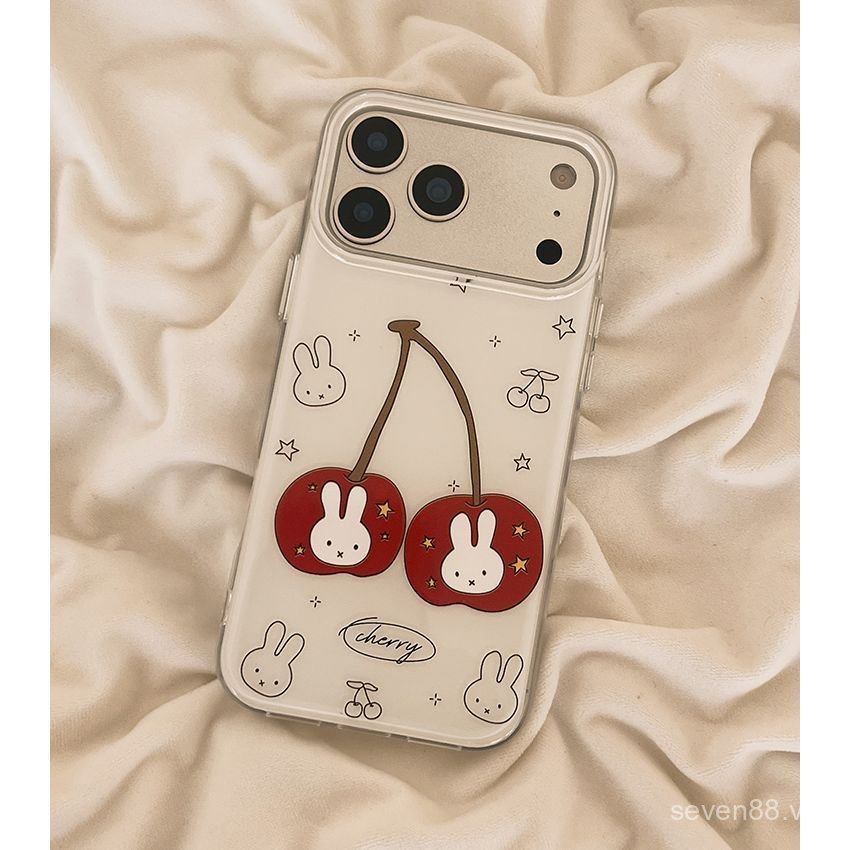 Ốp Điện Thoại Thích Hợp Cho iPhone 7 8 X XS XR XSMAX 11 12 13 14 15 16 17 Pro max Plus Air ins Cherry Miffy Rabbit Mặt Dây Chuyền Vỏ Bảo Vệ Chống Sốc Bao Gồm Tất Cả RDRX