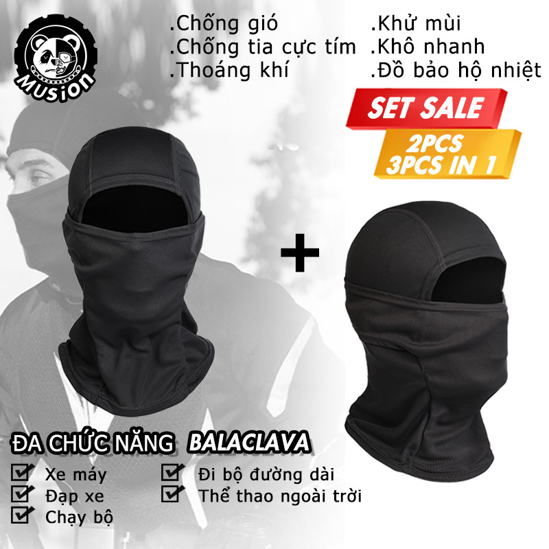 Mucion Balaklava Bandana - Mũ Trùm Đầu Chống UV, Phù Hợp Cho Đi Xe Đạp và Câu Cá