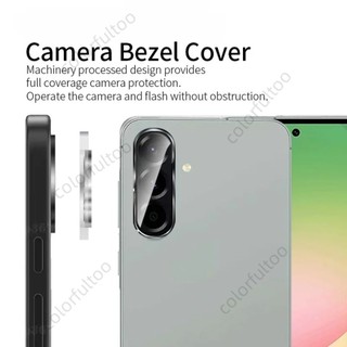 Ốp bảo vệ ống kính máy ảnh 3D cong toàn diện cho Samsung Galaxy A07/A17/A36/A56/A56 5G/4G, vòng kim loại trong suốt