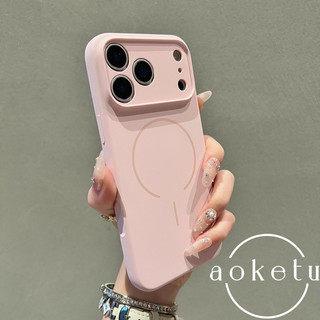 Màu trơn với chìa khóa AI Vỏ silicon lỏng từ tính thích hợp cho vỏ điện thoại Apple 17 Promax, iPhone 17 siêu mỏng mờ 17 Pro Vỏ mềm máy ảnh toàn diện cao cấp