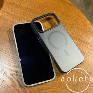 Thích hợp cho vỏ điện thoại Apple 17 Promax vòng hút từ tính da cảm thấy mờ trong suốt iPhone 16 vỏ cứng 15 / 14 bao gồm tất cả vỏ bảo vệ chống rơi
