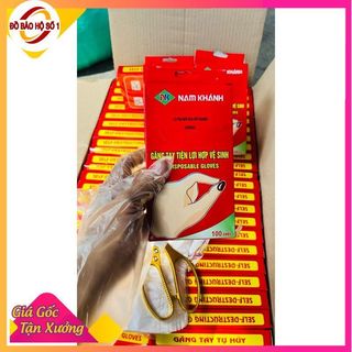 100 CÁI- GăngTAY ĐỎ nilon xốp nk Nam Khánh