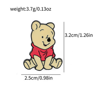 5 Cái / bộ‌ Dễ Thương Winnie the Pooh Hợp Kim Nhỏ Giọt Dầu Thổ Cẩm Tigger Piglet Pin Huy Hiệu‌ Pin trang trí