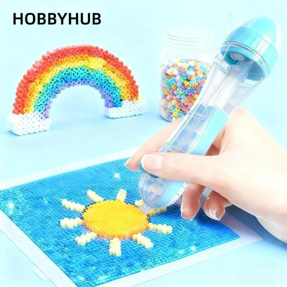HOBBYHUB Hạt Vị Trí Bút, Bấm Tự Động Perler Hama Hạt Bút, Sáng Tạo 2.6mm Đầu DIY Hạt Dự Án Thủ Công Tiết Kiệm Thời Gian Tay Cầm Công Thái Học Bút Định Vị Quà Tặng Trẻ Em
