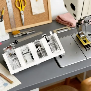 Yoo Multilayer Presser Foot Storage Rack Sắp xếp với phong cách mở Tính năng lấy nhanh cho những người đam mê may vá và chuyên nghiệp