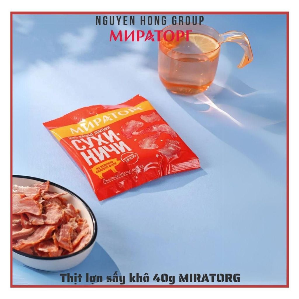 Thịt lợn sấy khô Nga 40g Miratorg - Sản phẩm chất lượng cao