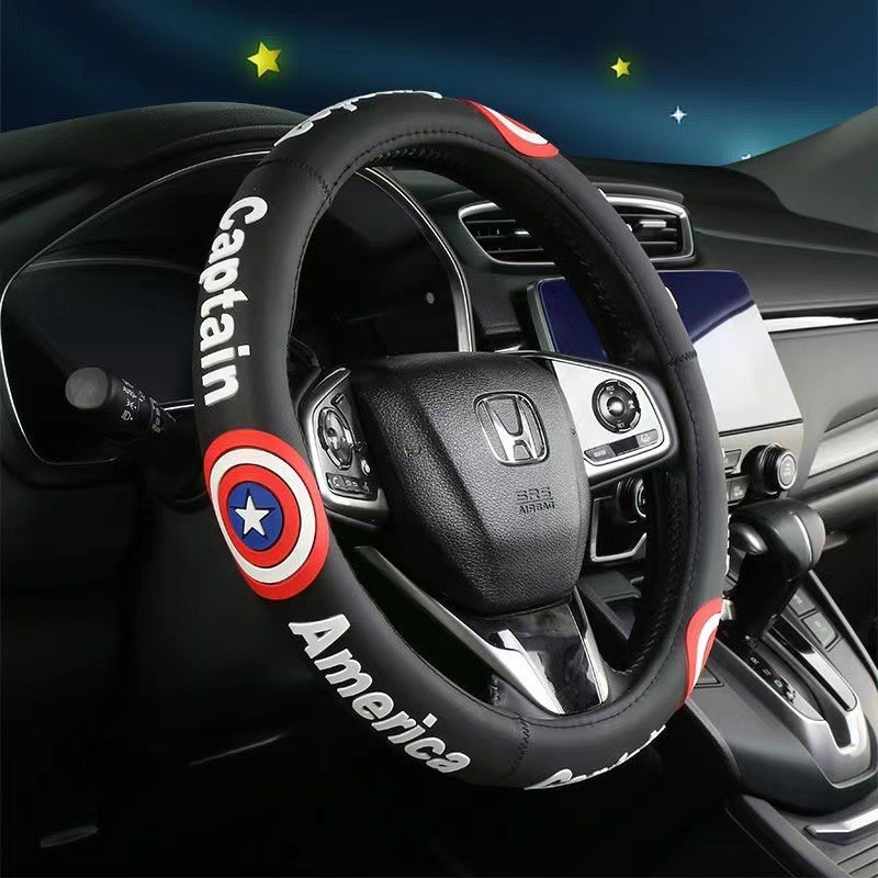 Hàn Quốc Hàn Quốc Dễ Thương Nữ Hoạt Hình Bốn Mùa Đa Năng Chống Trơn Trượt Grip Cover Nam Silicone Vô Lăng Xe 0402