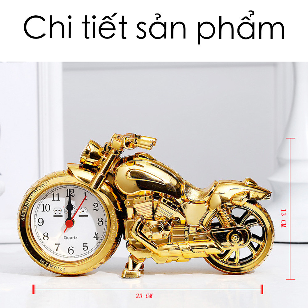 Đồng hồ xe máy cổ điển sang trọng Đồng hồ báo thức độc đáo dành cho những người yêu thích động cơ sáng tạo