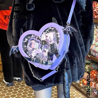 Four ONE Love Little Devil Pain Bag Túi đeo vai một vai y2k Yabi Dark Gothic Triển lãm truyện tranh hai chiều FOUR ONE Love Little Devil Pain Bag Túi đeo vai một vai Y2k Yabi Dark Gothic Truyện tranh hai chiều