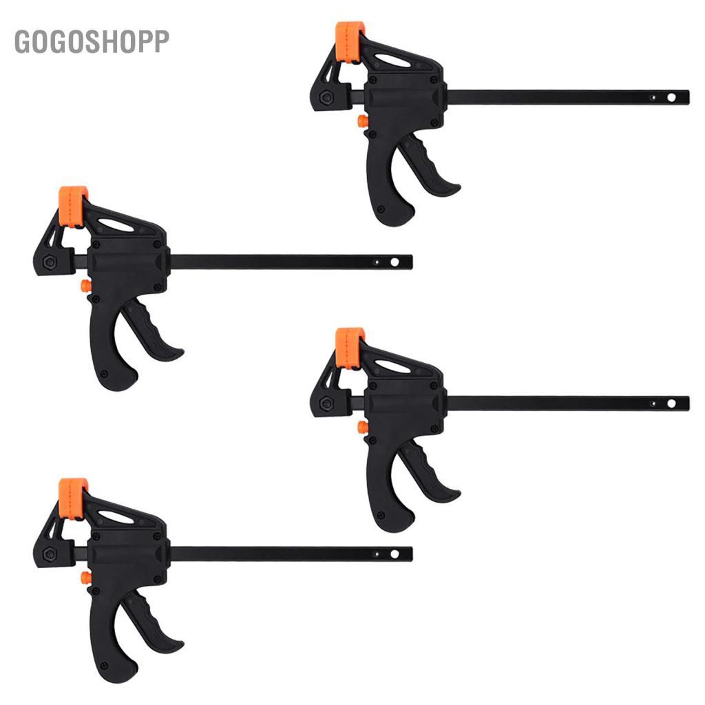 Gogoshopp 4 thanh kẹp 4 inch F Kẹp nhanh Ratchet được làm bằng chất liệu hợp kim nhôm và nhựa Chắc chắn, bền khi sử dụng