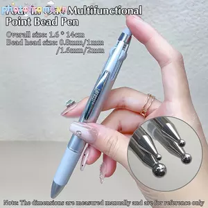 Khung Ảnh Móng Tay Bút Kim Cương 4 Trong 1 Tôn Tạo Xoay Điểm Móng Tay Tranh Bàn Chải Thiết Kế Điểm Bi Dụng Cụ Nghệ Thuật Làm Móng Tay Đầu Chấm Sơn VN