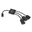 Exhila Universal USB C Splitter với cổng USB và USB Kết cấu PVC Cáp chia di động Thích hợp cho máy tính xách tay và điện thoại
