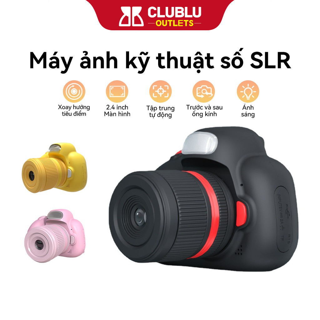 Máy Ảnh DSLR D6S Camera Mini Cho Bé Xoay Ống Kính Để Lấy Nét Có Đèn ...