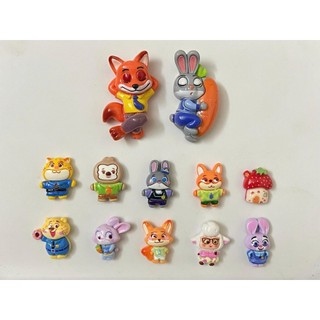 Set charm Zootopia Thỏ và cáo bộ 10 món cute dễ thương - Set charm gắn dép hottrend