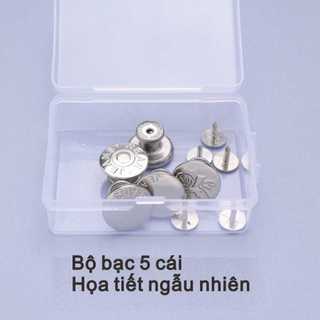 Nâng cấp mới, không cấn da – Bộ 5 cái / 10 cái Nút quần jean bấm tay – Ấn lắp dễ dàng, không cần dụng cụ – Không đường may – Có thể tháo rời và điều chỉnh – Khóa kim loại