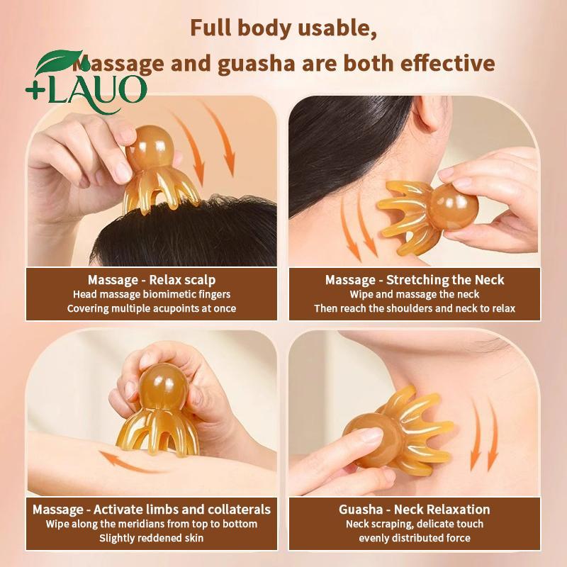 Springevenstar Nhựa Bạch Tuộc Hình Đầu Kinh Tuyến Bấm huyệt Massageb Răng Rộng Da Đầu Ba Ne Và Ba Hướng Dẫn Sử Dụng Dụng Dụng Cụ Massage Sâu Springevenstar