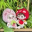 Trái Cây Chính Hãng 20cm Cotton Búp Bê Trái Cây Mũ Sinh Nhật Nữ Bé Trai Bé Cam Đào Quần Áo