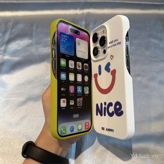 Ốp Bảo Vệ Thời Trang Sáng Tạo Tinh Tế Mặt Cười Đẹp Hợp Thời Trang Thích Hợp Cho iPhone 17promax 11 12pro 13promax 14 Half Pack Soft Case 15plus 16pro 17 13 14pro 15 16 Ốp Điện Thoại Chống Sốc